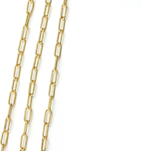 2 Meter/1 Meter Edelstahlkette Goldfarbene Ketten für Armband, Halskette, Schmuckherstellung, DIY-Befunde, Großhandel-B-2,5x6,5-GO-1Meter 2 Meter/1 Meter Edelstahlkette Goldfarbene Ketten für Armband, Halskette, Schmuckherstellung, DIY-Befunde, Großhandel-B-2,5x6,5-GO-1Meter von QOVBD