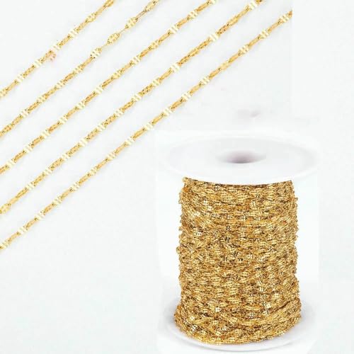 2 Meter/1 Meter Edelstahlkette Goldfarbene Ketten für Armband, Halskette, Schmuckherstellung, DIY-Befunde, Großhandel-N-2x4,0mm-GO-2Meters 2 Meter/1 Meter Edelstahlkette Goldfarbene Ketten für Armband, Halskette, Schmuckherstellung, DIY-Befunde, Großhandel-N-2x4,0mm-GO-2Meters von QOVBD