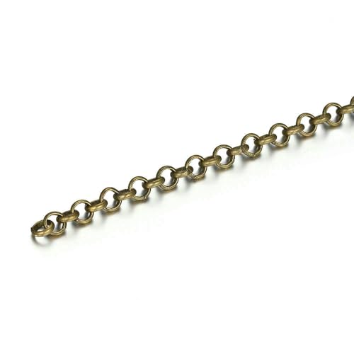 2 Meter/Los Kupfer-Gliederkette für Schmuckherstellung, DIY-Halsketten, Armbänder, Kettenmaterialien, handgefertigte Zubehörteile, Antikbronze, 3,2 mm Brei 2 Meter/Los Kupfer-Gliederkette für Schmuckherstellung, DIY-Halsketten, Armbänder, Kettenmaterialien, handgefertigte Zubehörteile, Antikbronze, 3,2 mm Brei von QOVBD