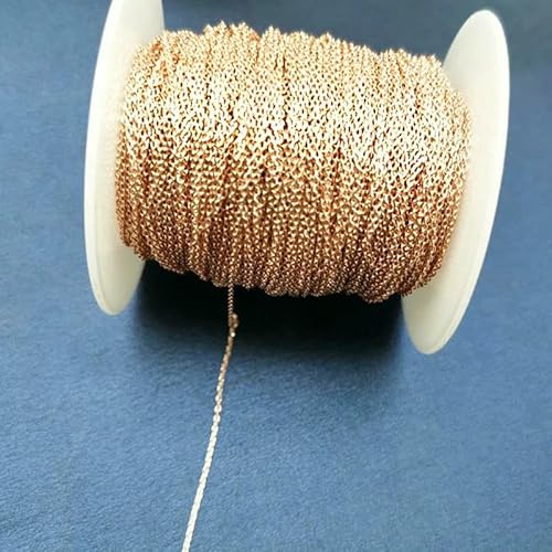 2 Meter 0,8–1 mm Ketten für Halsketten, Armbänder, DIY-Goldketten, O-förmige Ketten, Ohrringe, Komponenten, Großhandel, Roségold, Breite 0,8 mm 2 Meter 0,8–1 mm Ketten für Halsketten, Armbänder, DIY-Goldketten, O-förmige Ketten, Ohrringe, Komponenten, Großhandel, Roségold, Breite 0,8 mm von QOVBD