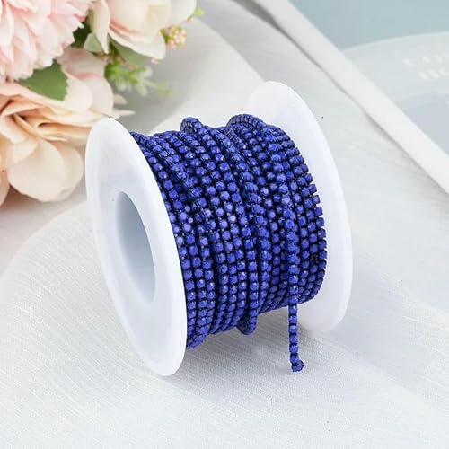 2 mm SS6, bunte Opal-Strass-Cup-Kette zum Aufnähen, Kristall-Diamantbesatz, Glitzerglas-Cup-Kette für Heimwerker, Basteln, Keramik, Blau, SS6, 2 mm, 9,1 m 2 mm SS6, bunte Opal-Strass-Cup-Kette zum Aufnähen, Kristall-Diamantbesatz, Glitzerglas-Cup-Kette für Heimwerker, Basteln, Keramik, Blau, SS6, 2 mm, 9,1 m von QOVBD