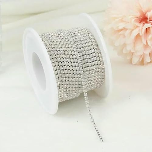 2 mm SS6, bunte Opal-Strass-Cup-Kette zum Aufnähen, Kristall-Diamantbesatz, Glitzerglas-Cup-Kette für Heimwerkerarbeiten, Weißer Opal, SS6, 2 mm, 9,1 m 2 mm SS6, bunte Opal-Strass-Cup-Kette zum Aufnähen, Kristall-Diamantbesatz, Glitzerglas-Cup-Kette für Heimwerkerarbeiten, Weißer Opal, SS6, 2 mm, 9,1 m von QOVBD