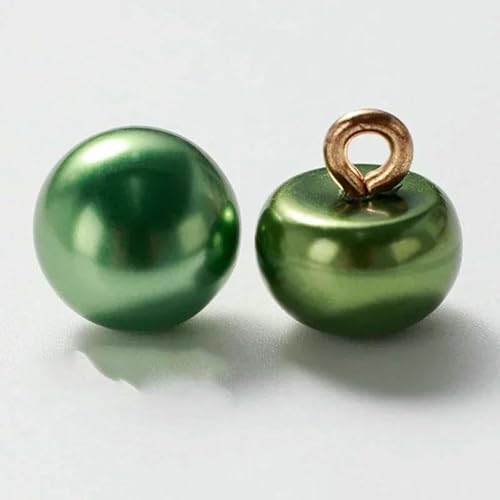 20/30/50pcs Colorful Half Domed Pearl Buttons Mushroom Shape Metal Shank For Sewing Buttons DIY Women Kids Clothing Decor Button-green-20PCS von QOVBD