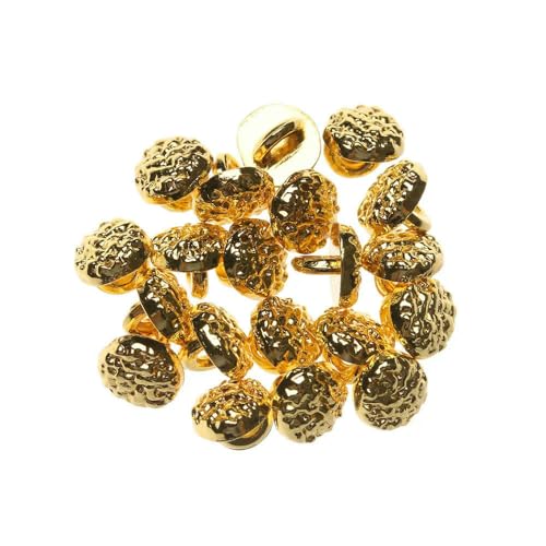 20/40 Stück 4,0 mm Mini-Metallknöpfe DIY Puppenkleidung Schnallen Kleidung Schnittmuster Dekoration Schnalle Puppenhäuser Miniaturhandwerk-Gold-40 Stück von QOVBD