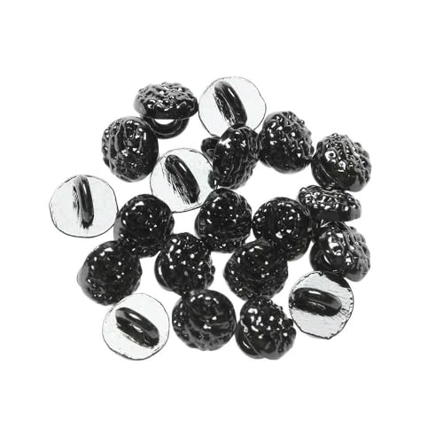 20/40 Stück 4,0 mm Mini-Metallknöpfe DIY Puppenkleidung Schnallen Kleidung Schnittmuster Dekoration Schnalle Puppenhäuser Miniaturhandwerk-Kaum schwarz-40 Stück von QOVBD