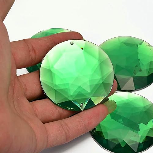20 Stück 52 mm große weiße, klare Kristall-Näh-Acryl-Strasssteine, flache Rückseite, runde Strass-Applikation für die DIY-Schmuckherstellung, Grün 20 Stück 52 mm große weiße, klare Kristall-Näh-Acryl-Strasssteine, flache Rückseite, runde Strass-Applikation für die DIY-Schmuckherstellung, Grün von QOVBD