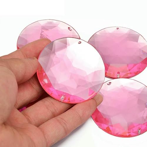 20 Stück 52 mm große weiße, klare Kristall-Näh-Acryl-Strasssteine, flache Rückseite, runde Strass-Applikation für die DIY-Schmuckherstellung, Hellrosa 20 Stück 52 mm große weiße, klare Kristall-Näh-Acryl-Strasssteine, flache Rückseite, runde Strass-Applikation für die DIY-Schmuckherstellung, Hellrosa von QOVBD