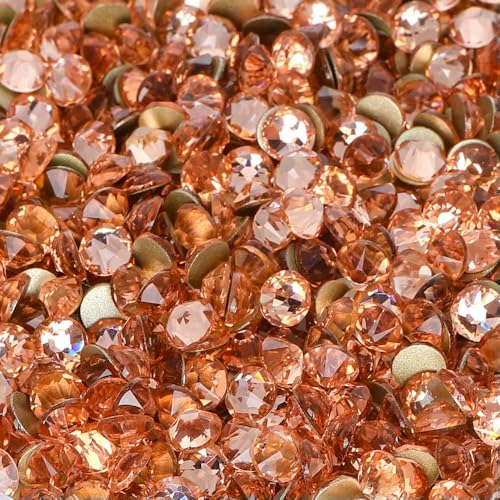 2088 Strasssteine, Kristall, golden, flache Rückseite, 8 große, 8 kleine AAAAA, 16-Schliff-Steine SS10–SS30, für Heimwerker, Nagelkunst-Dekoration, Champagner, SS16, 1440 Stück 2088 Strasssteine, Kristall, golden, flache Rückseite, 8 große, 8 kleine AAAAA, 16-Schliff-Steine SS10–SS30, für Heimwerker, Nagelkunst-Dekoration, Champagner, SS16, 1440 Stück von QOVBD