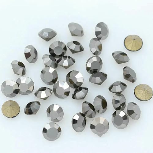 288/36p ss27 Runde Farbe Pointback Glas Strass Chaton Stein Tschechischer Kristall Nail Art Strass Juwelen DIY Craft Brosche Haarnadel-Hämatit-288pcs 288/36p ss27 Runde Farbe Pointback Glas Strass Chaton Stein Tschechischer Kristall Nail Art Strass Juwelen DIY Craft Brosche Haarnadel-Hämatit-288pcs von QOVBD