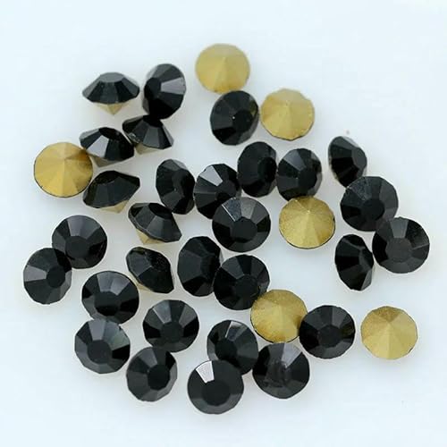 288/36p ss27 Runde Farbe Pointback Glas Strass Chaton Stein Tschechischer Kristall Nail Art Strass Juwelen DIY Craft Brosche Haarnadel-schwarz-288pcs 288/36p ss27 Runde Farbe Pointback Glas Strass Chaton Stein Tschechischer Kristall Nail Art Strass Juwelen DIY Craft Brosche Haarnadel-schwarz-288pcs von QOVBD