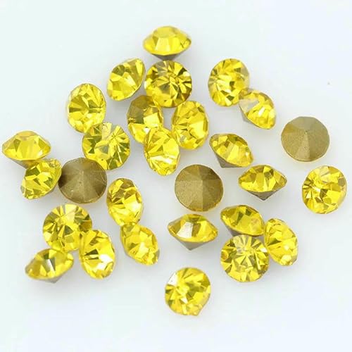 288/36p ss27 Runde Farbe Pointback Glas Strass Chaton Stein Tschechischer Kristall Nail Art Strass Juwelen DIY Handwerk Brosche Haarnadel-Citrin-288 Stück 288/36p ss27 Runde Farbe Pointback Glas Strass Chaton Stein Tschechischer Kristall Nail Art Strass Juwelen DIY Handwerk Brosche Haarnadel-Citrin-288 Stück von QOVBD