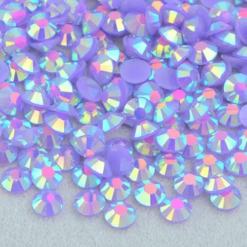 3,0 mm, 4,0 mm, 5 mm, 6 mm, Jelly Pink AB-Farbe, flache Rückseite, Strasssteine, Harz, Kristall-Strass-Applikationen, runde Nagelsteine für Heimwerkerarbeiten, A50JellyAmethystAB, 6 mm, 3,0 mm, 4,0 mm, 5 mm, 6 mm, Jelly Pink AB-Farbe, flache Rückseite, Strasssteine, Harz, Kristall-Strass-Applikationen, runde Nagelsteine für Heimwerkerarbeiten, A50JellyAmethystAB, 6 mm, von QOVBD