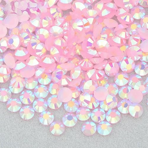 3,0 mm, 4,0 mm, 5 mm, 6 mm, Jelly Pink AB-Farbe, flache Rückseite, Strasssteine, Harzkristall-Strass-Applikationen, runde Nagelsteine für Heimwerkerarbeiten, A42 Jelly Pink AB, 5 mm, 50 3,0 mm, 4,0 mm, 5 mm, 6 mm, Jelly Pink AB-Farbe, flache Rückseite, Strasssteine, Harzkristall-Strass-Applikationen, runde Nagelsteine für Heimwerkerarbeiten, A42 Jelly Pink AB, 5 mm, 50 von QOVBD