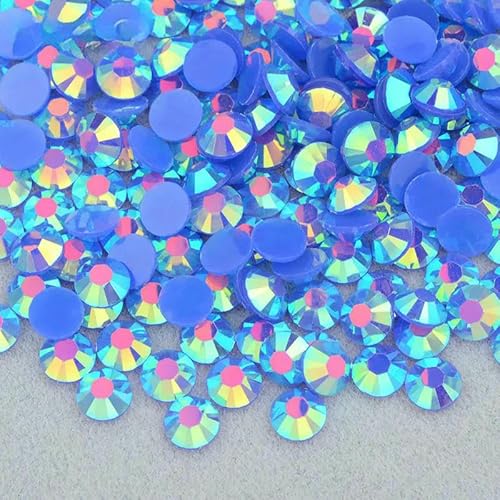 3,0 mm, 4,0 mm, 5 mm, 6 mm, Jelly Pink AB-Farbe, flache Rückseite, Strasssteine, Harzkristall-Strass-Applikationen, runde Nagelsteine für Heimwerkerarbeiten, A51JellySapphireAB, 4,0 mm, 3,0 mm, 4,0 mm, 5 mm, 6 mm, Jelly Pink AB-Farbe, flache Rückseite, Strasssteine, Harzkristall-Strass-Applikationen, runde Nagelsteine für Heimwerkerarbeiten, A51JellySapphireAB, 4,0 mm, von QOVBD