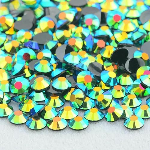 3,0 mm, 4,0 mm, 5 mm, 6 mm, Jelly Pink AB-Farbe, flache Rückseite, Strasssteine, Harzkristall-Strass-Applikationen, runde Nagelsteine für Heimwerkerarbeiten, A58 Schwarzgrün AB, 5 mm, 5 3,0 mm, 4,0 mm, 5 mm, 6 mm, Jelly Pink AB-Farbe, flache Rückseite, Strasssteine, Harzkristall-Strass-Applikationen, runde Nagelsteine für Heimwerkerarbeiten, A58 Schwarzgrün AB, 5 mm, 5 von QOVBD