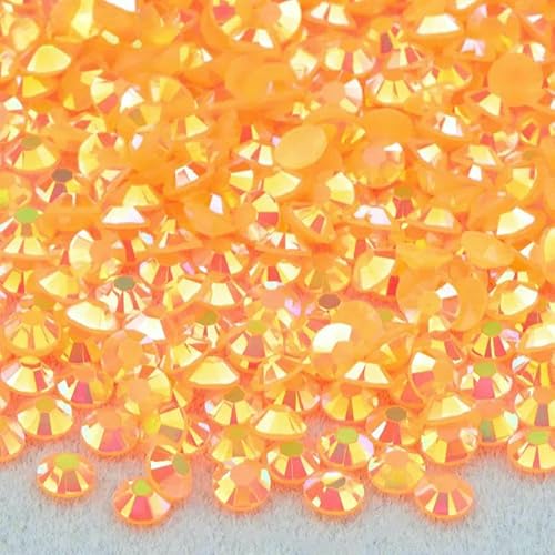 3,0 mm, 4,0 mm, 5 mm, 6 mm, Jelly Pink AB-Farbe, flache Rückseite, Strasssteine, Harzkristall-Strass-Applikationen, runde Nagelsteine für Heimwerkerarbeiten – A53JellyOrangeRedAB – 3, 3,0 mm, 4,0 mm, 5 mm, 6 mm, Jelly Pink AB-Farbe, flache Rückseite, Strasssteine, Harzkristall-Strass-Applikationen, runde Nagelsteine für Heimwerkerarbeiten – A53JellyOrangeRedAB – 3, von QOVBD
