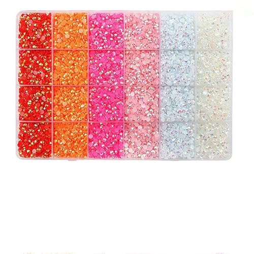 3/4,0 mm Jelly Color Glitter Resin Strasssteine zum Aufkleben auf Kristallnägel für Kleidungsdekorationen Diamant-Strasssteine Zubehör-19200-teiliges Set 2-4,0 mm 3/4,0 mm Jelly Color Glitter Resin Strasssteine zum Aufkleben auf Kristallnägel für Kleidungsdekorationen Diamant-Strasssteine Zubehör-19200-teiliges Set 2-4,0 mm von QOVBD