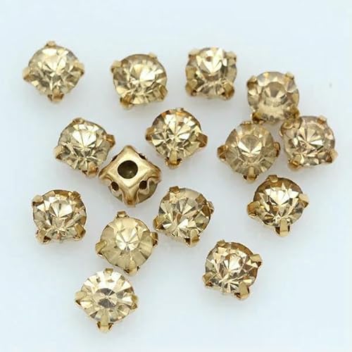 3/4/5/6/7/8/10 mm goldene Krallen zum Aufnähen, runde Strasssteine für Handarbeiten, DIY, Glaskristalle, Steine, Kleidung, Hochzeitskleid, Nähen, 10–10 mm, 36 Stück 3/4/5/6/7/8/10 mm goldene Krallen zum Aufnähen, runde Strasssteine für Handarbeiten, DIY, Glaskristalle, Steine, Kleidung, Hochzeitskleid, Nähen, 10–10 mm, 36 Stück von QOVBD
