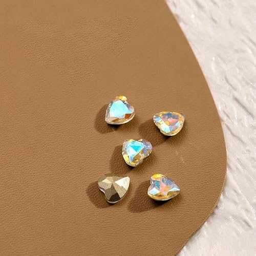 30/100 Stück Herz-Strasssteine mit spitzer Unterseite für Nagelkunst, Flash-Glaskristallsteine, 3D-Maniküre, DIY-Dekorationszubehör, Himmelslicht, 8 mm, Herz mit spitzer Rückseite, 100 Stück 30/100 Stück Herz-Strasssteine mit spitzer Unterseite für Nagelkunst, Flash-Glaskristallsteine, 3D-Maniküre, DIY-Dekorationszubehör, Himmelslicht, 8 mm, Herz mit spitzer Rückseite, 100 Stück von QOVBD