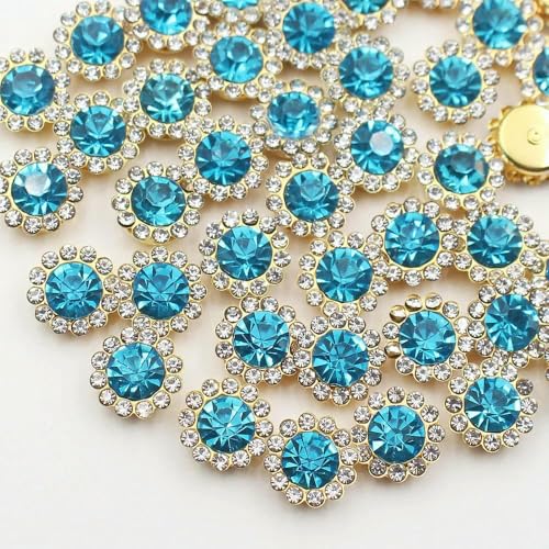 30–100 Stück goldene Blumen-Strasssteine, Glitzerkristalle, Ziersteine, Perlen, Kleidungsstücke, Basteln, zum Aufnähen von Strasssteinen für Kleidung, Edelsteine, Aquamarin, G, 8 mm, 100 Stück 30–100 Stück goldene Blumen-Strasssteine, Glitzerkristalle, Ziersteine, Perlen, Kleidungsstücke, Basteln, zum Aufnähen von Strasssteinen für Kleidung, Edelsteine, Aquamarin, G, 8 mm, 100 Stück von QOVBD