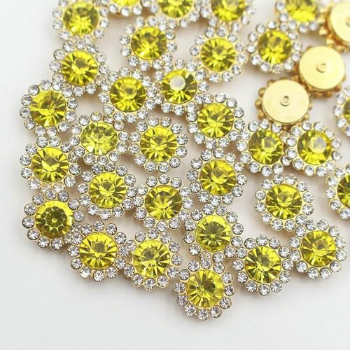 30–100 Stück goldene Blumen-Strasssteine, Glitzerkristalle, Ziersteine, Perlen, Kleidungsstücke, Basteln, zum Aufnähen von Strasssteinen für Kleidung, Edelsteine, Citrin, G, 12 mm, 100 Stück 30–100 Stück goldene Blumen-Strasssteine, Glitzerkristalle, Ziersteine, Perlen, Kleidungsstücke, Basteln, zum Aufnähen von Strasssteinen für Kleidung, Edelsteine, Citrin, G, 12 mm, 100 Stück von QOVBD
