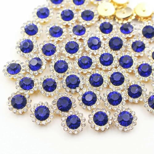30–100 Stück goldene Blumen-Strasssteine, Glitzerkristalle, Ziersteine, Perlen, Kleidungsstücke, Basteln, zum Aufnähen von Strasssteinen für Kleidung, Edelsteine, Saphir, G, 10 mm, 100 Stück 30–100 Stück goldene Blumen-Strasssteine, Glitzerkristalle, Ziersteine, Perlen, Kleidungsstücke, Basteln, zum Aufnähen von Strasssteinen für Kleidung, Edelsteine, Saphir, G, 10 mm, 100 Stück von QOVBD