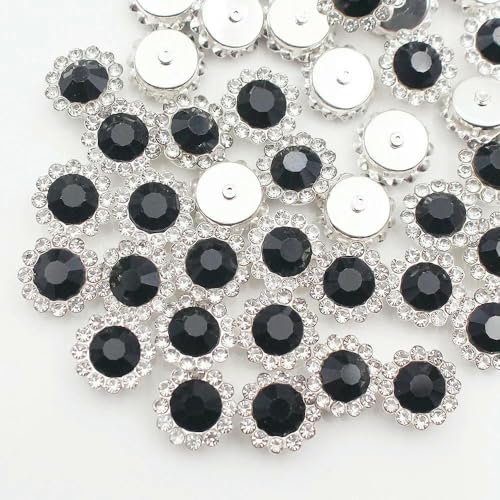 30–100 Stück goldene Blumen-Strasssteine, Glitzerkristalle, Ziersteine, Perlen, Kleidungsstücke, Basteln, zum Aufnähen von Strasssteinen für Kleidung, Edelsteine, Schwarz, S, 10 mm, 100 Stück 30–100 Stück goldene Blumen-Strasssteine, Glitzerkristalle, Ziersteine, Perlen, Kleidungsstücke, Basteln, zum Aufnähen von Strasssteinen für Kleidung, Edelsteine, Schwarz, S, 10 mm, 100 Stück von QOVBD