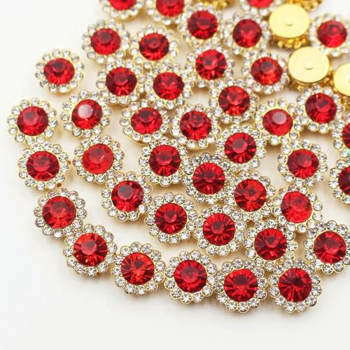 30–100 Stück goldene Blumen-Strasssteine, Glitzerkristalle, Ziersteine, Perlen, Kleidungsstücke, Basteln, zum Aufnähen von Strasssteinen für Kleidung, Edelsteine, Siam-G, 10 mm, 100 Stück 30–100 Stück goldene Blumen-Strasssteine, Glitzerkristalle, Ziersteine, Perlen, Kleidungsstücke, Basteln, zum Aufnähen von Strasssteinen für Kleidung, Edelsteine, Siam-G, 10 mm, 100 Stück von QOVBD