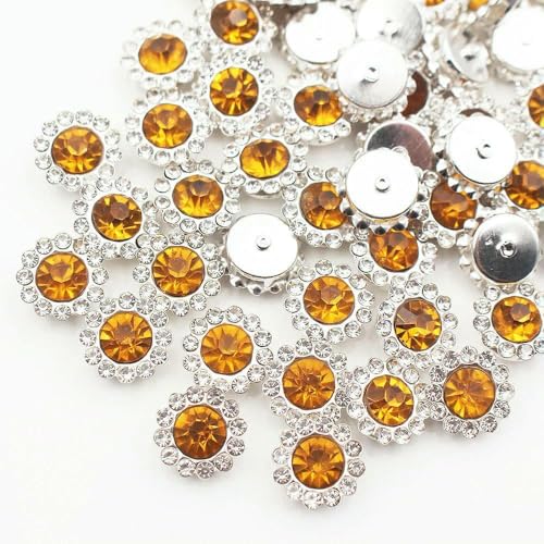 30–100 Stück goldene Blumen-Strasssteine, Glitzerkristalle, Ziersteine, Perlen, Kleidungsstücke, Basteln, zum Aufnähen von Strasssteinen für Kleidung, Edelsteine, Topas, S, 12 mm, 30 Stück 30–100 Stück goldene Blumen-Strasssteine, Glitzerkristalle, Ziersteine, Perlen, Kleidungsstücke, Basteln, zum Aufnähen von Strasssteinen für Kleidung, Edelsteine, Topas, S, 12 mm, 30 Stück von QOVBD