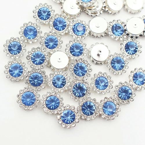 30–100 Stück goldene Blumen-Strasssteine, Glitzerkristalle, Ziersteine, Perlen, Kleidungsstücke, Basteln, zum Aufnähen von Strasssteinen für Kleidung, Edelsteine, heller Saphir, S, 12 mm, 100 Stüc 30–100 Stück goldene Blumen-Strasssteine, Glitzerkristalle, Ziersteine, Perlen, Kleidungsstücke, Basteln, zum Aufnähen von Strasssteinen für Kleidung, Edelsteine, heller Saphir, S, 12 mm, 100 Stüc von QOVBD