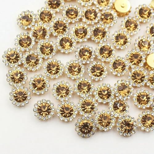 30–100 Stück goldene Blumen-Strasssteine, Glitzerkristalle, Ziersteine, Perlen, Kleidungsstücke, Basteln, zum Aufnähen von Strasssteinen für Kleidung, Edelsteine, heller Topas, G, 8 mm, 30 Stück 30–100 Stück goldene Blumen-Strasssteine, Glitzerkristalle, Ziersteine, Perlen, Kleidungsstücke, Basteln, zum Aufnähen von Strasssteinen für Kleidung, Edelsteine, heller Topas, G, 8 mm, 30 Stück von QOVBD