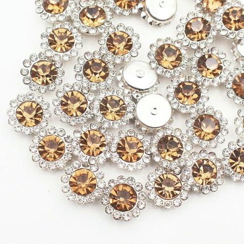 30–100 Stück goldene Blumen-Strasssteine, Glitzerkristalle, Ziersteine, Perlen, Kleidungsstücke, Basteln, zum Aufnähen von Strasssteinen für Kleidung, Edelsteine, heller Topas, S, 10 mm, 100 Stück 30–100 Stück goldene Blumen-Strasssteine, Glitzerkristalle, Ziersteine, Perlen, Kleidungsstücke, Basteln, zum Aufnähen von Strasssteinen für Kleidung, Edelsteine, heller Topas, S, 10 mm, 100 Stück von QOVBD