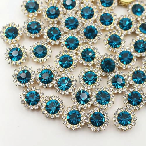 30–100 Stück goldene Blumenklauen-Strasssteine, Glitzerkristalle, Ziersteine, Perlen, Kleidungsstücke, Basteln, zum Aufnähen von Strasssteinen für Kleidung, Edelsteine, blauer Zirkon, G, 10 mm, 10 30–100 Stück goldene Blumenklauen-Strasssteine, Glitzerkristalle, Ziersteine, Perlen, Kleidungsstücke, Basteln, zum Aufnähen von Strasssteinen für Kleidung, Edelsteine, blauer Zirkon, G, 10 mm, 10 von QOVBD