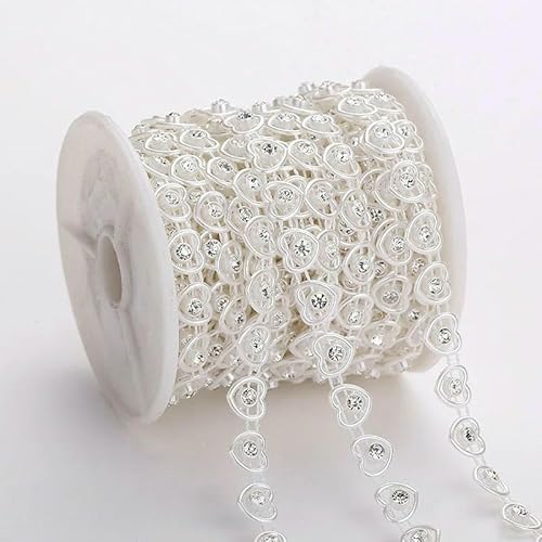 30 Designs wählen Elfenbein ABS Perle Kristall Strass Kette Nähen Banding Trim Hochzeit Party Schmuck Handarbeit Supply-AA063 1yard von QOVBD