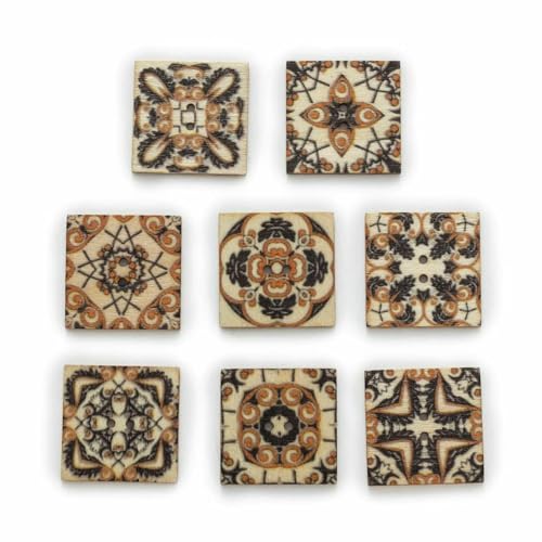30 Stück quadratische Holzknöpfe im Retro-Stil, Malerei-Serie, Handarbeit, Nähen, Sammelalbum, Kleidung, Basteln, Zubehör, Karte, 20–25 mm, 25 mm 30 Stück quadratische Holzknöpfe im Retro-Stil, Malerei-Serie, Handarbeit, Nähen, Sammelalbum, Kleidung, Basteln, Zubehör, Karte, 20–25 mm, 25 mm von QOVBD