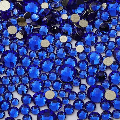 3000 Stück, gemischte Größen SS4–SS20, klare Kristall-Strasssteine, nicht zum Hotfixieren, goldfarbene flache Rückseite, Glitzersteine, Nagelkunst, Basteln, DIY-Dekorationen, Saphir, gemischte Größ 3000 Stück, gemischte Größen SS4–SS20, klare Kristall-Strasssteine, nicht zum Hotfixieren, goldfarbene flache Rückseite, Glitzersteine, Nagelkunst, Basteln, DIY-Dekorationen, Saphir, gemischte Größ von QOVBD