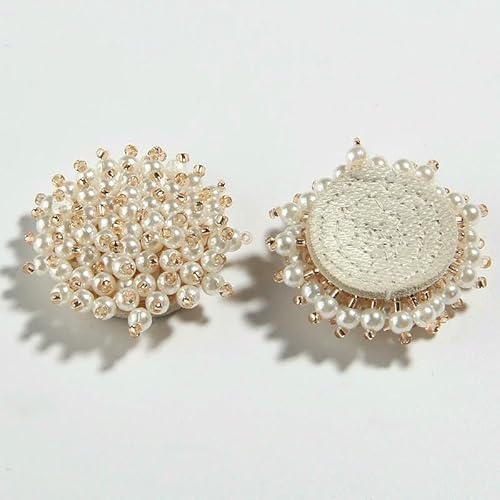 37 mm, 3,6 cm, 3D-Blumenperlen-Aufnäher, Kristall-Strass-Knöpfe, Verzierung, modische Stoff-Filz-Applikation für Taschen, Schuhe, zum Aufnähen, Knopf-D53-50 Stück 37 mm, 3,6 cm, 3D-Blumenperlen-Aufnäher, Kristall-Strass-Knöpfe, Verzierung, modische Stoff-Filz-Applikation für Taschen, Schuhe, zum Aufnähen, Knopf-D53-50 Stück von QOVBD