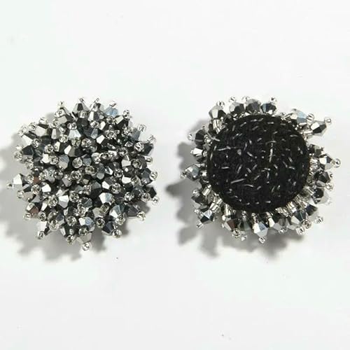 37 mm, 3,6 cm, 3D-Blumenperlen-Aufnäher, Kristall-Strass-Knöpfe, Verzierung, modische Stoff-Filz-Applikation für Taschen, Schuhe, zum Aufnähen, Knopf-E28-20 Stück 37 mm, 3,6 cm, 3D-Blumenperlen-Aufnäher, Kristall-Strass-Knöpfe, Verzierung, modische Stoff-Filz-Applikation für Taschen, Schuhe, zum Aufnähen, Knopf-E28-20 Stück von QOVBD