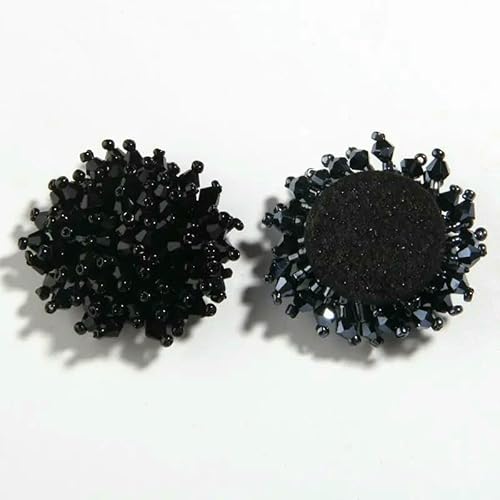 37 mm, 3,6 cm, 3D-Blumenperlen-Patch, Kristall-Strass-Knöpfe, Verzierung, modische Stoff-Filz-Applikation für Taschen, Schuhe, zum Aufnähen, Knopf-E27-20 Stück 37 mm, 3,6 cm, 3D-Blumenperlen-Patch, Kristall-Strass-Knöpfe, Verzierung, modische Stoff-Filz-Applikation für Taschen, Schuhe, zum Aufnähen, Knopf-E27-20 Stück von QOVBD
