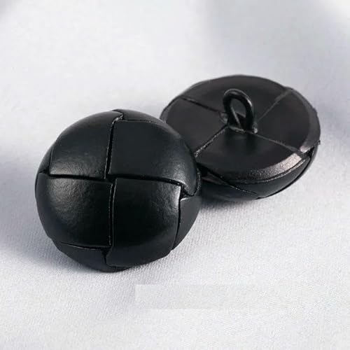 4 Stück 18/23/25 mm farbige Lederknöpfe für Mantel, Windbreaker, Retro-Knöpfe, gewebtes Leder, dekorative Knöpfe, Zubehör, B009-schwarz-25 mm, 4 Stück 4 Stück 18/23/25 mm farbige Lederknöpfe für Mantel, Windbreaker, Retro-Knöpfe, gewebtes Leder, dekorative Knöpfe, Zubehör, B009-schwarz-25 mm, 4 Stück von QOVBD