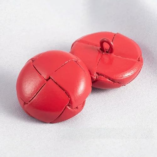 4 Stück 18/23/25 mm farbige Lederknöpfe für Windbreaker, Retro-Knöpfe, gewebtes Leder, dekorative Knöpfe, Zubehör, B009-rot-18 mm, 4 Stück 4 Stück 18/23/25 mm farbige Lederknöpfe für Windbreaker, Retro-Knöpfe, gewebtes Leder, dekorative Knöpfe, Zubehör, B009-rot-18 mm, 4 Stück von QOVBD