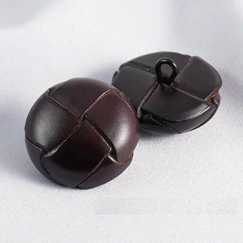 4 Stück 18/23/25 mm farbiger Lederknopf Mantel Windbreaker Retro Knöpfe gewebtes Leder dekorative Knopf Zubehör B009-dunkler Kaffee-18 mm 4 Stück 4 Stück 18/23/25 mm farbiger Lederknopf Mantel Windbreaker Retro Knöpfe gewebtes Leder dekorative Knopf Zubehör B009-dunkler Kaffee-18 mm 4 Stück von QOVBD