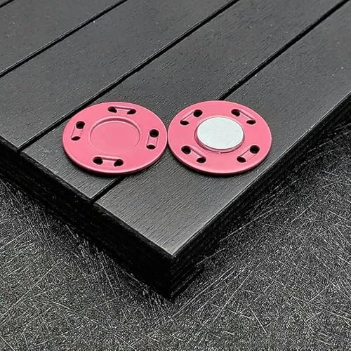 5 Paar 20 Farben Metallmagnetschnalle Nähzubehör Druckknopf für Jackentaschen Unsichtbare Schnalle DIY Cardigan Handarbeit Dekor-17-20mm von QOVBD