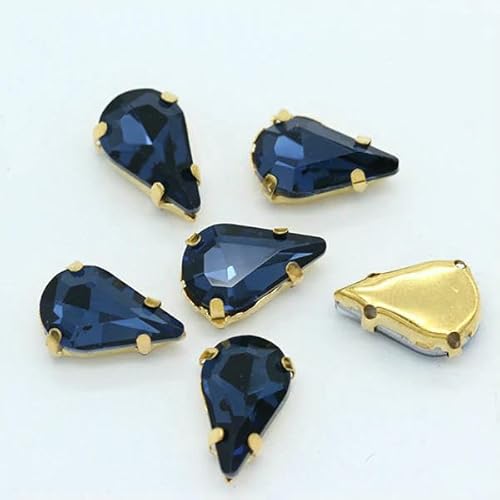 5 x 8 mm, 6 x 10 mm, 8 x 13,0 mm, 24 Farben, zum Aufnähen, flache Wassertropfen, Tropfen-Kristall-Strasssteine mit goldenem Klauenknopf, Brautkleidertaschen, DIY-Montana-6 x 10 mm-20 Stück 5 x 8 mm, 6 x 10 mm, 8 x 13,0 mm, 24 Farben, zum Aufnähen, flache Wassertropfen, Tropfen-Kristall-Strasssteine mit goldenem Klauenknopf, Brautkleidertaschen, DIY-Montana-6 x 10 mm-20 Stück von QOVBD