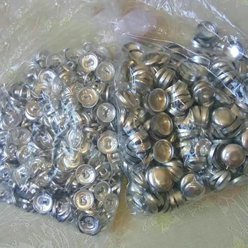 500 Stück 16L 0,9 cm 18L 20L 24L 30L 32L 36L 40L DIY handgefertigter Stoffknopf Brotform runder Stoffbezug Stoffknopf Metallrückseite-18L von QOVBD