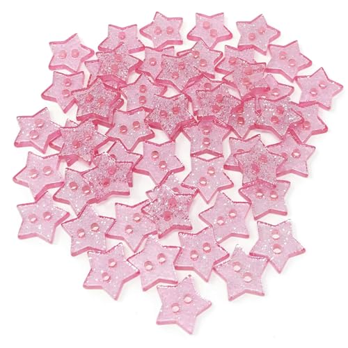 50pcs 14.0mm Resin Glitter Star 2 Holes Buttons DIY Dress Sewing Accessories Sparkle Christmas Embellishment For Cardmaking-pink 50pcs 14.0mm Resin Glitter Star 2 Holes Buttons DIY Dress Sewing Accessories Sparkle Christmas Embellishment For Cardmaking-pink von QOVBD