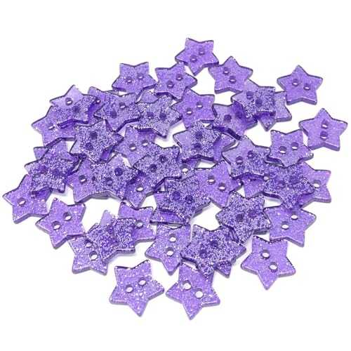50pcs 14.0mm Resin Glitter Star 2 Holes Buttons DIY Dress Sewing Accessories Sparkle Christmas Embellishment For Cardmaking-purple 50pcs 14.0mm Resin Glitter Star 2 Holes Buttons DIY Dress Sewing Accessories Sparkle Christmas Embellishment For Cardmaking-purple von QOVBD