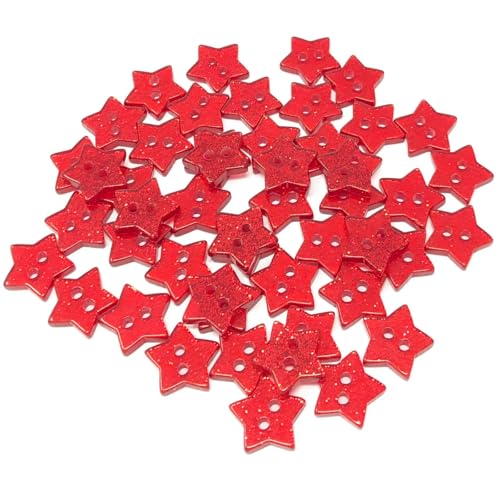 50pcs 14.0mm Resin Glitter Star 2 Holes Buttons DIY Dress Sewing Accessories Sparkle Christmas Embellishment For Cardmaking-red 50pcs 14.0mm Resin Glitter Star 2 Holes Buttons DIY Dress Sewing Accessories Sparkle Christmas Embellishment For Cardmaking-red von QOVBD
