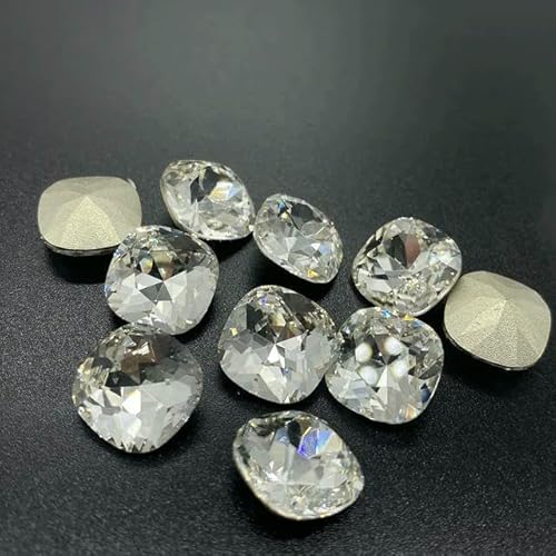 5A Glas-Strasssteine, lose, 10 Stück, Pointback, Nagelkunst, selbstklebendes Zubehör, Kristalle, DIY-Schmuckherstellung, Steine, kristallklar, 10 mm, 10 Stück 5A Glas-Strasssteine, lose, 10 Stück, Pointback, Nagelkunst, selbstklebendes Zubehör, Kristalle, DIY-Schmuckherstellung, Steine, kristallklar, 10 mm, 10 Stück von QOVBD