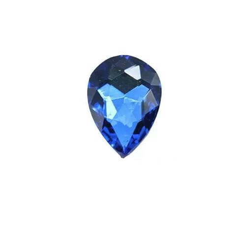 6–40 mm, 24-farbiger Kristall-Wassertropfen-Strassstein für Kleidungsstücke, Basteln, Charm-Schmuck, 3D-Nagelkunst, DIY-Dekorationen – Mittlerer Saphir – 30 x 40 mm, 2 Stück von QOVBD